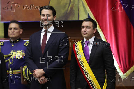 Noboa llega al Parlamento de Ecuador para la investidura que inaugurará su nuevo mandato