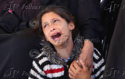 Funeral of Palestinians killed in Israeli strikes, in Khan Younis
