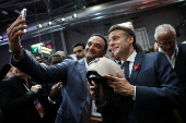 French President Macron visits VivaTech fair in Paris