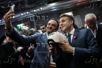 French President Macron visits VivaTech fair in Paris