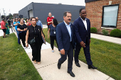 Congressional Democrats try to enter an ICE facility in Broadview, Illinois