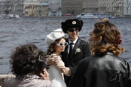 St. Petersburg amid strong winds and rising water levels