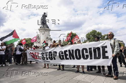 Gaza solidarity rally in Paris