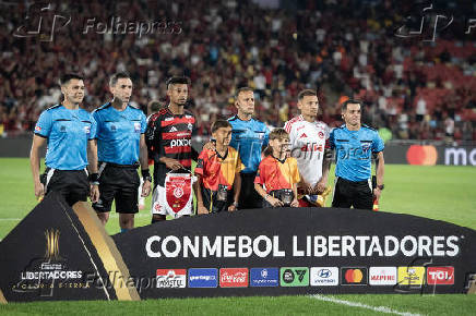 Partida entre Flamengo x Internacional RS pelas oitavas de final da Libertadores no Maracanã.