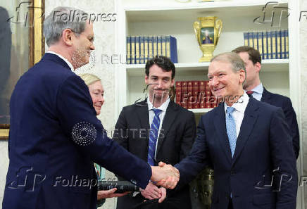 Swearing-in ceremony for the Chairman of the Securities and Exchange Commission (SEC) Paul Atkins at the White House in Washington
