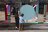 Interactive public art installation by Wade and Leta unveiled at Rockefeller Center