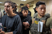 U.S. federal immigration officers operate at immigration court in New York