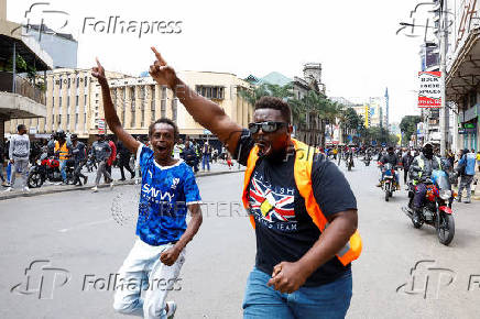 Demonstration against the death of a Kenyan blogger Albert Ojwang who died in police custody, in downtown Nairobi