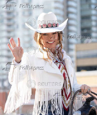 At the Calgary Stampede parade in Calgary