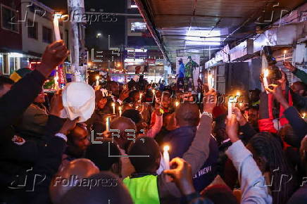 Candlelight vigil for Kenyan mask vendor shot by police during protest