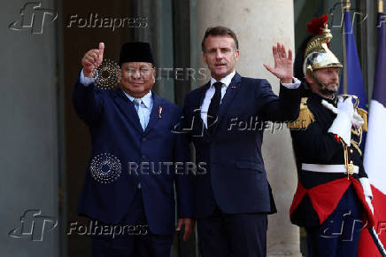 French President Macron meets Indonesian President Subianto, in Paris