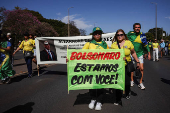 Protest in support of former Brazilian President Bolsonaro, in Brasilia