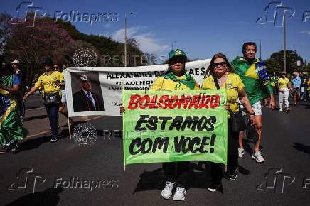 Protest in support of former Brazilian President Bolsonaro, in Brasilia