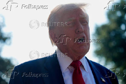 U.S. President Donald Trump departs for Scotland