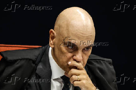Alexandre de Moraes em sessão da Primeira Turma do STF
