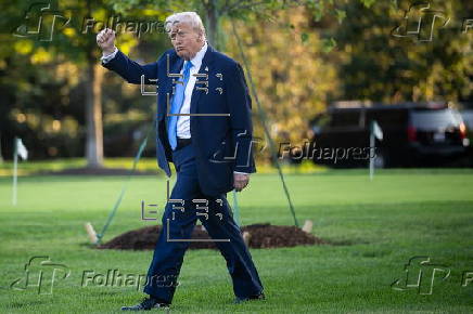 White House US President Donald Trump heads to New York
