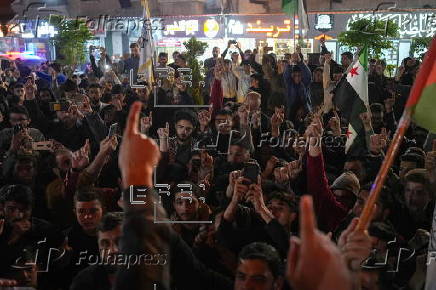 Protest in Idlib against Israeli attacks in Gaza and southern Syria