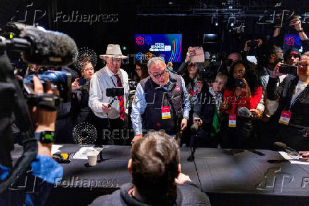 Canadian main political parties attend televised English language debate in Montreal