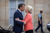 French President Macron meets European Commission's Von der Leyen in Paris