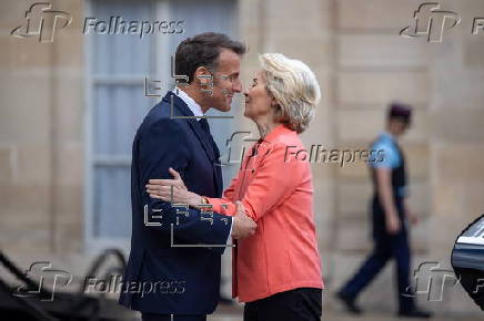 French President Macron meets European Commission's Von der Leyen in Paris