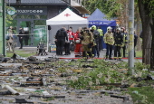 At least two people died and seven people were injured during the overnight Russian attack in Kyiv