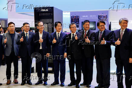 Taiwan President Lai Ching-te visits the Computex exhibition in Taipei