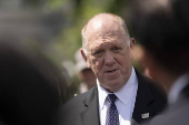 White House Border Czar Tom Homan speaks to the media