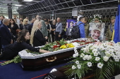Farewell ceremony for Ukrainian actor, serviceman Maksym Nelipa in Kyiv