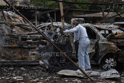 Aftermath of a Russian drone attack in Odesa