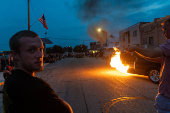 Local residents attend the 'Downtown Cruise In' car show in Union City, Indiana