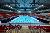 Media tour of the newly-constructed WCH Arena, one of the competition venues for the World Aquatics Championships 2025 which will be held in Singapore