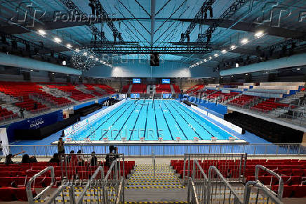 Media tour of the newly-constructed WCH Arena, one of the competition venues for the World Aquatics Championships 2025 which will be held in Singapore