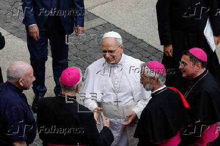 Pope Leo XIV leads Angelus prayer at Castel Gandolfo
