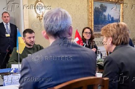FILE PHOTO: Ukrainian President Volodymyr Zelenskiy visits Switzerland