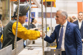 Canadian PM Carney tours steel fabricator Walters Group in Hamilton