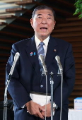 Prime Minister Ishiba reacts following the trade deal with the US