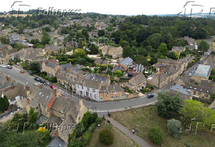 A drone view of Charlbury, as U.S. Vice President JD Vance takes his holiday nearby, in Charlbury