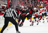 NHL: Stanley Cup Playoffs-New Jersey Devils at Carolina Hurricanes