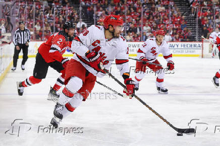 NHL: Stanley Cup Playoffs-Carolina Hurricanes at New Jersey Devils