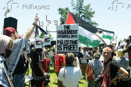 Rally in Louisiana demands release of detained pro-Palestinian Columbia student