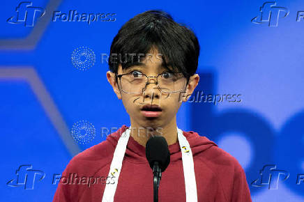 Student spellers compete in the annual Scripps National Spelling Bee