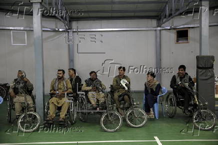 Wheelchair basketball selection tournament for the national team, supported by the Red Cross Committee, in Kabul.