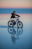 Atardecer en el salar de Uyuni
