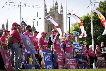 Protests ahead of debate on the assisted dying bill in Parliament