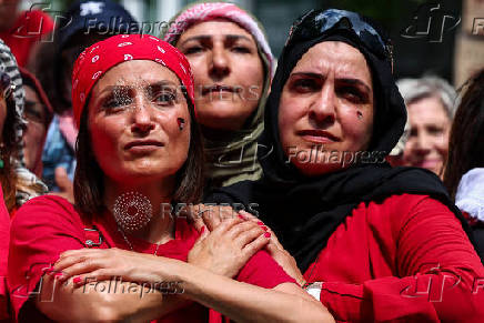Protest against conditions in Gaza, demanding that the caretaker government impose sanctions against Israel, in Brussels