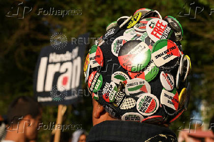 'Stop Bombing Iran' protest, in London