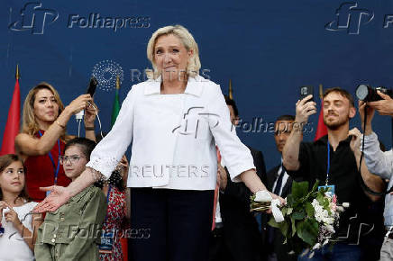 FILE PHOTO: French far-right leader and member of parliament Marine Le Pen