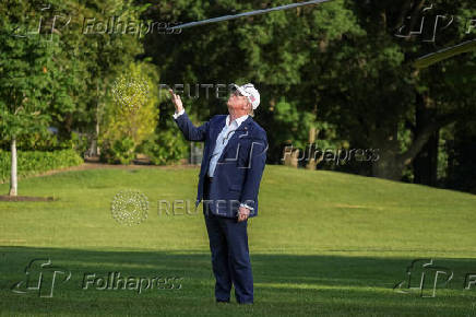 U.S. President Donald Trump arrives at the White House in Washington