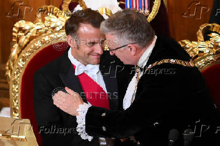 French President Macron visits Britain