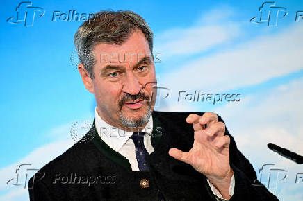 Chancellor Merz holds a press conference following a Bavarian cabinet meeting at Zugspitze mountain